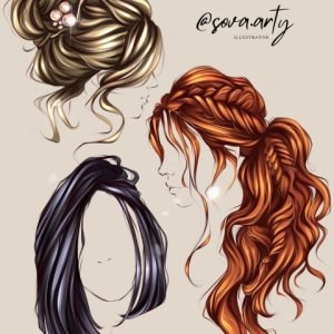 Гайд по рисованию волос (Алина Сова)